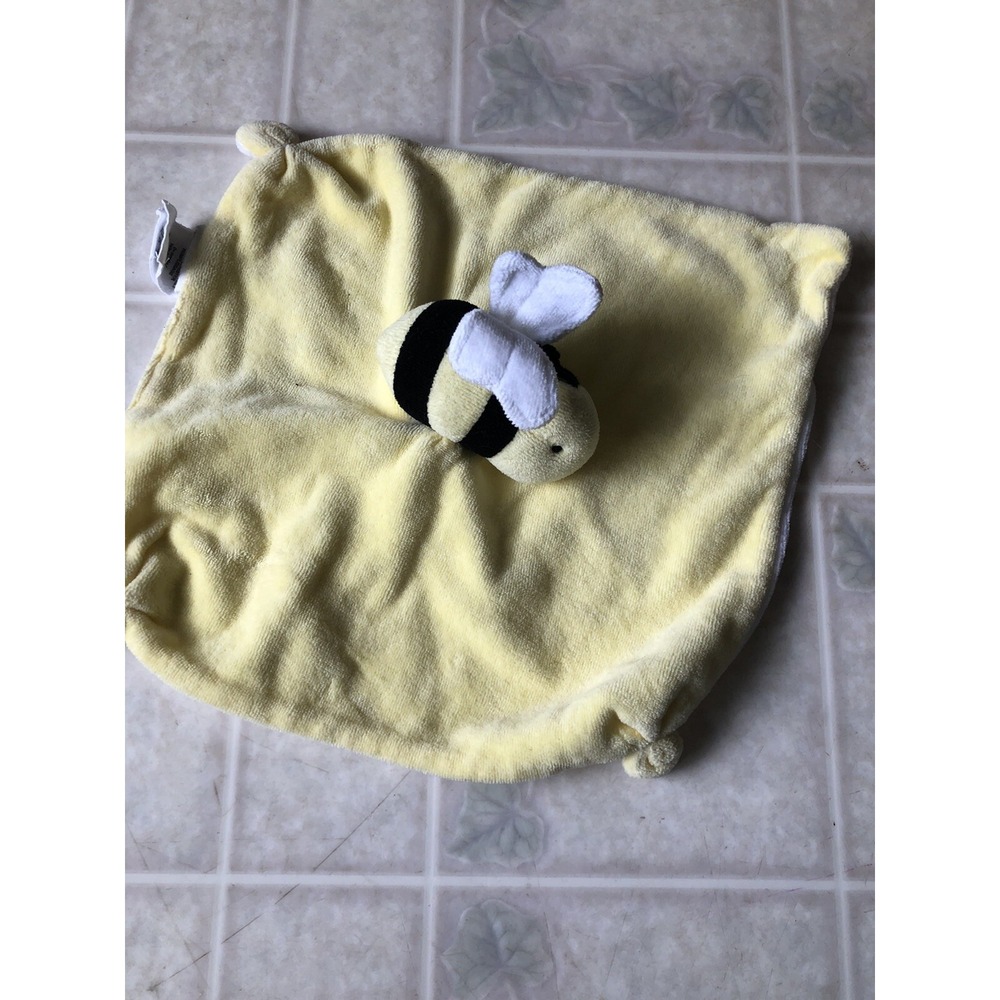 BURT'S BEES YELLOW‎ BEE SECURITY BLANKET LOVEY Scrunchy Wings